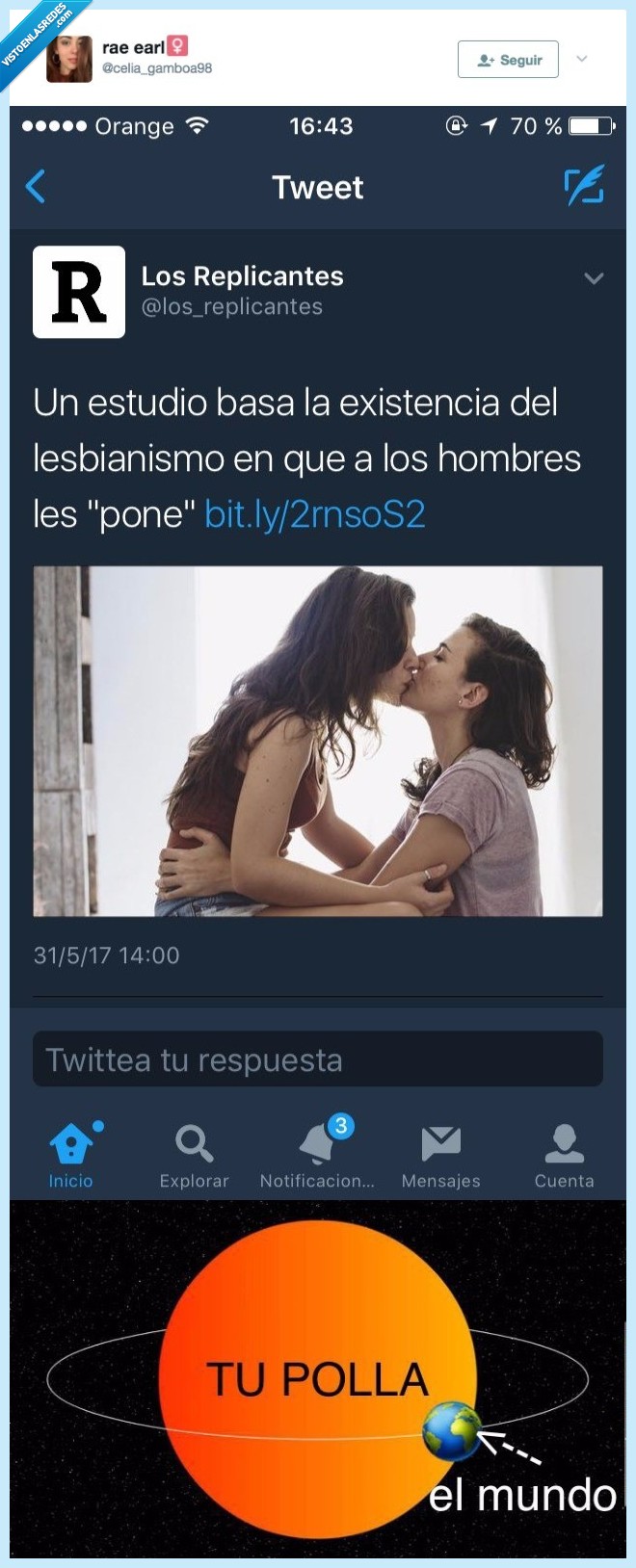 lesbiana,centro,poner,hombres