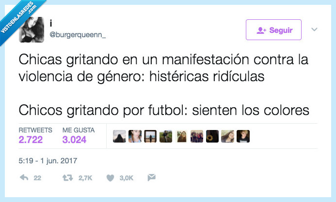 manifestación,fúbol,género