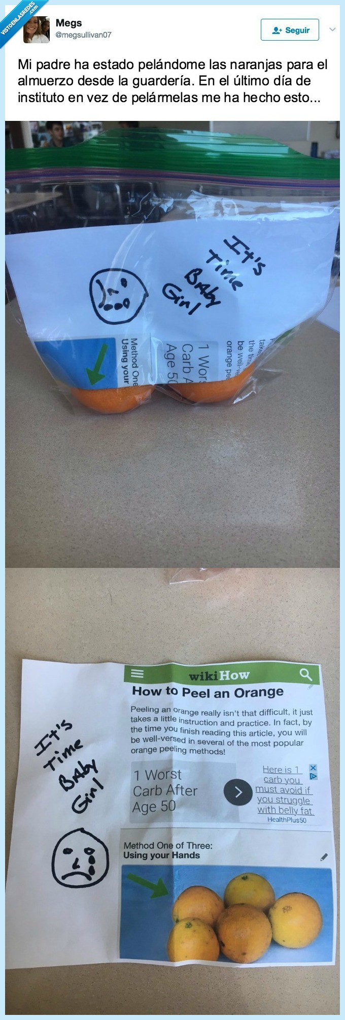 naranja,almuerzo,pelar,fruta