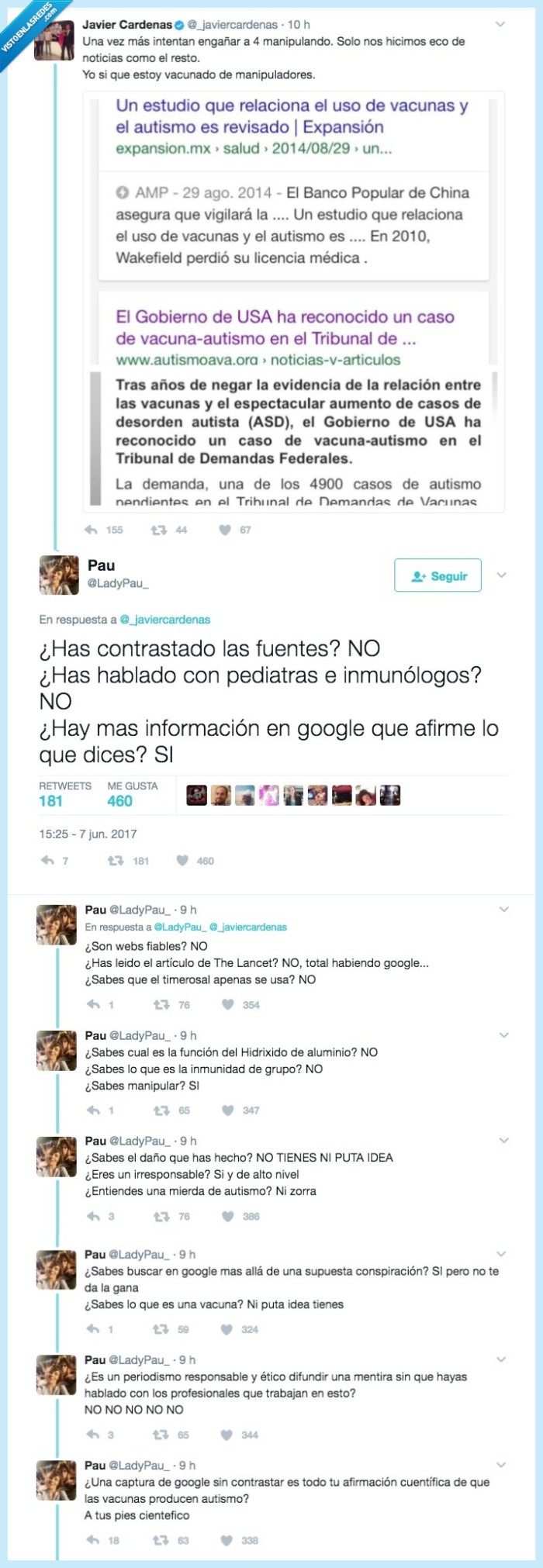 javier cárdenas,vacunas críticas