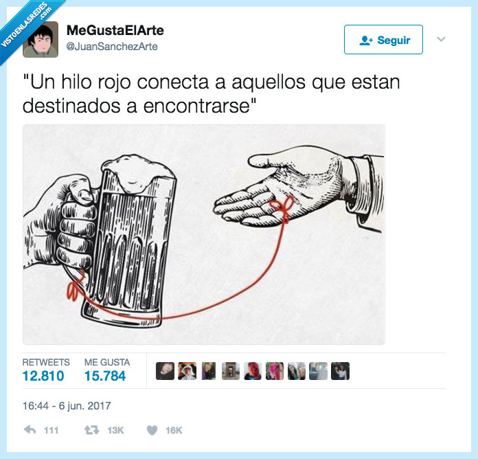 jarra,cerveza,hilo rojo