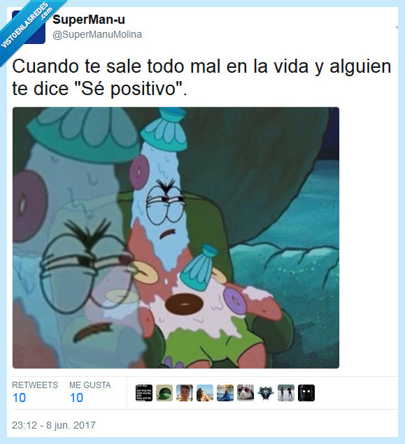 bob esponja,ser positivo,vida