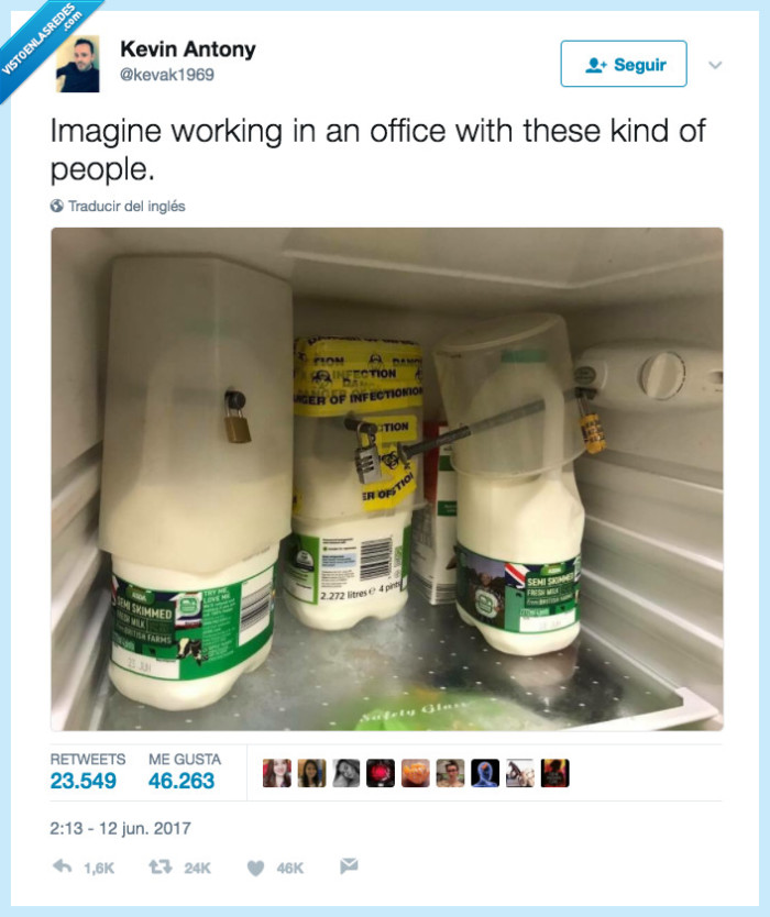 leche,oficina,compañeros
