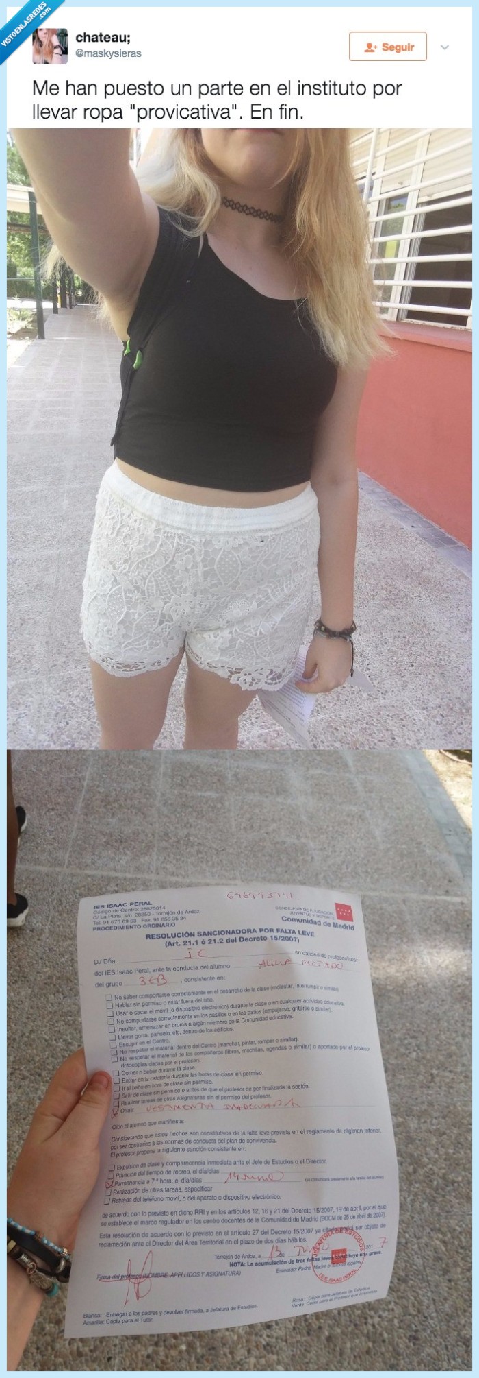 ropa,instituto,sanción