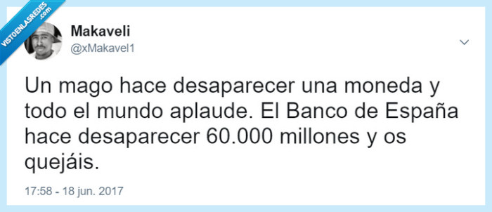 Banco de España,mago,robar,60.000
