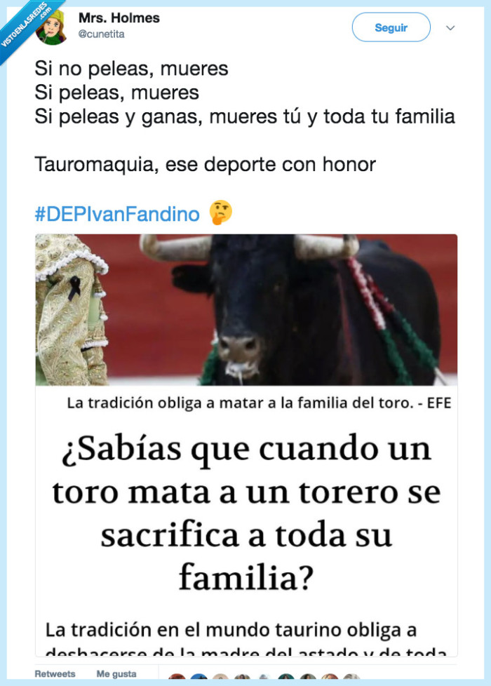 468695 - Tauromaquía, ese deporte que hagas lo que hagas el toro acaba con dolor, por @cunetita