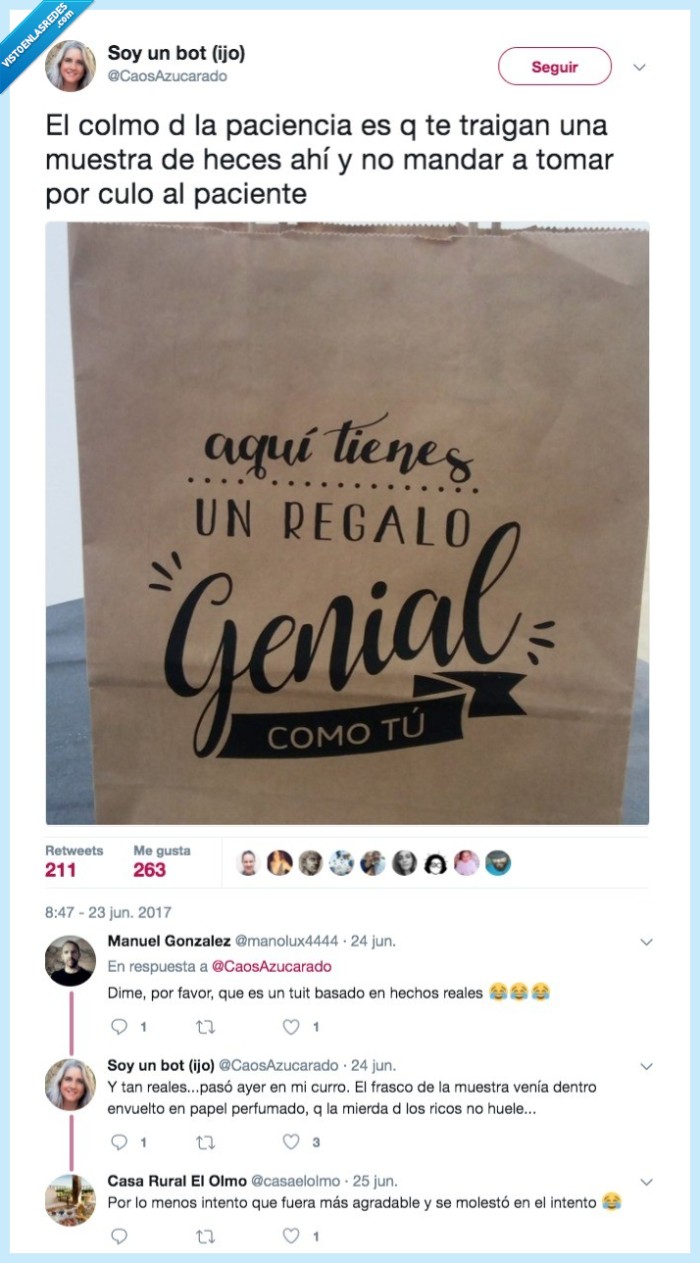 gracia,risa,caca,muestra