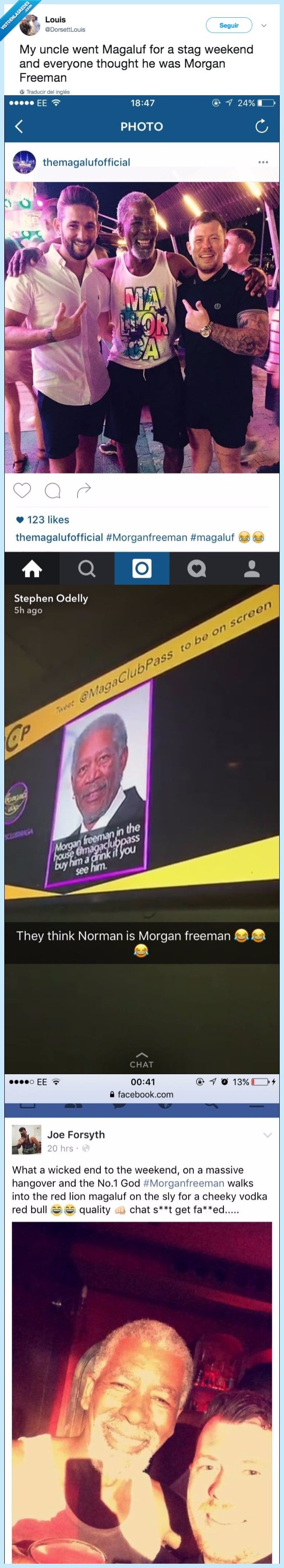 morganfreeman,magaluz,tío,parecido