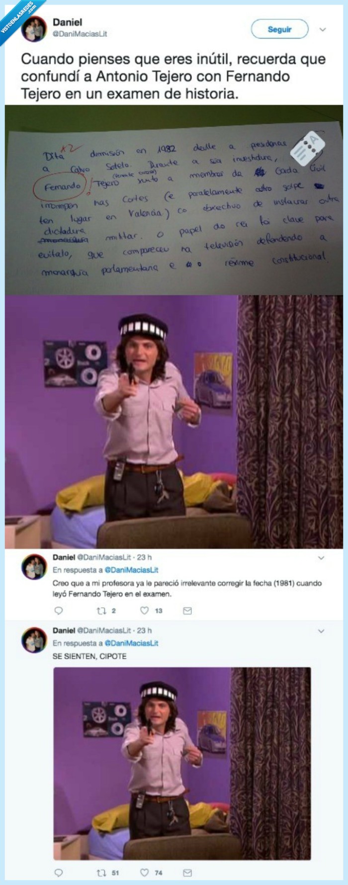 fernando ejero,examen,se sienten