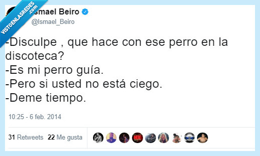 discoteca,perro guía,ciego