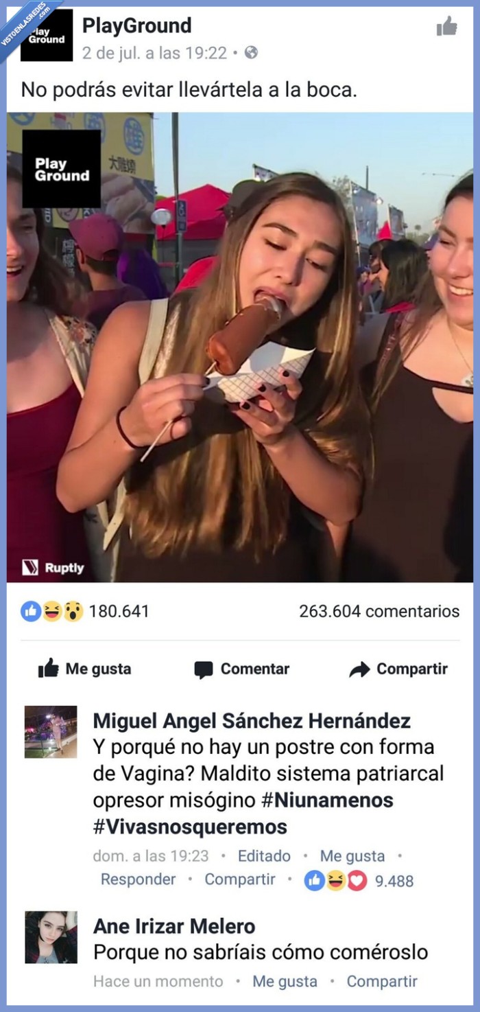 playground,vídeo,comida,no sabéis comer