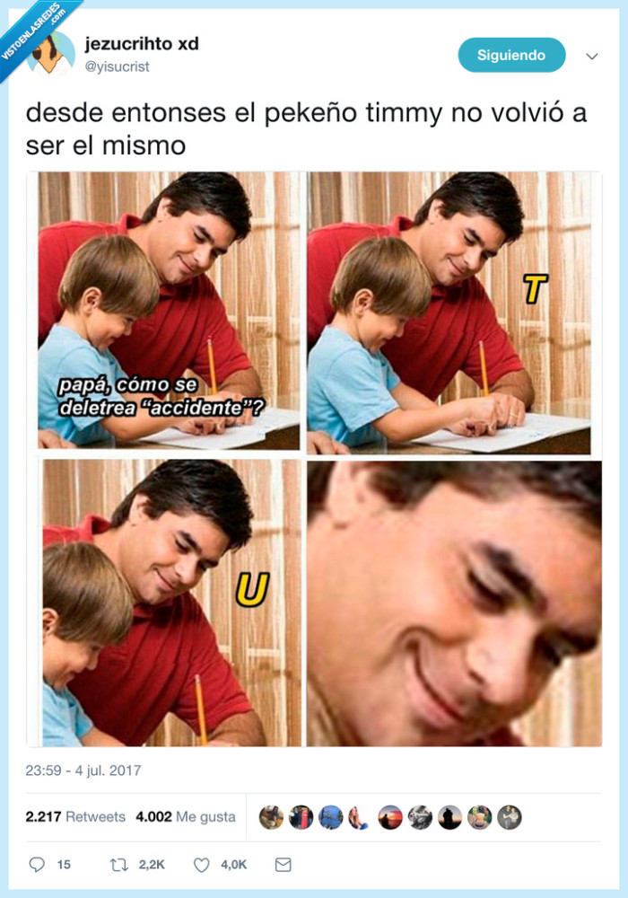 accidente,you,u,tú,deletrear