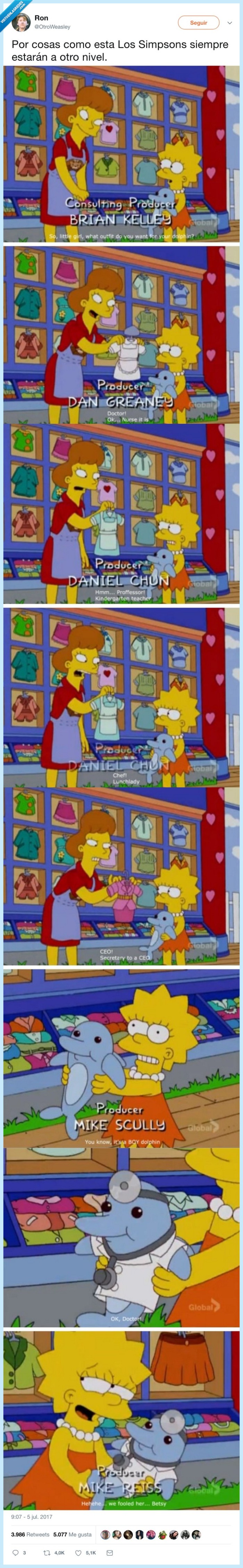 simpson,lisa simpson,delfín,doctor,ropa
