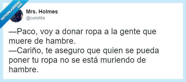 chistes,amor,twitter,donar,ropa,pobre,vida,mujer,pareja