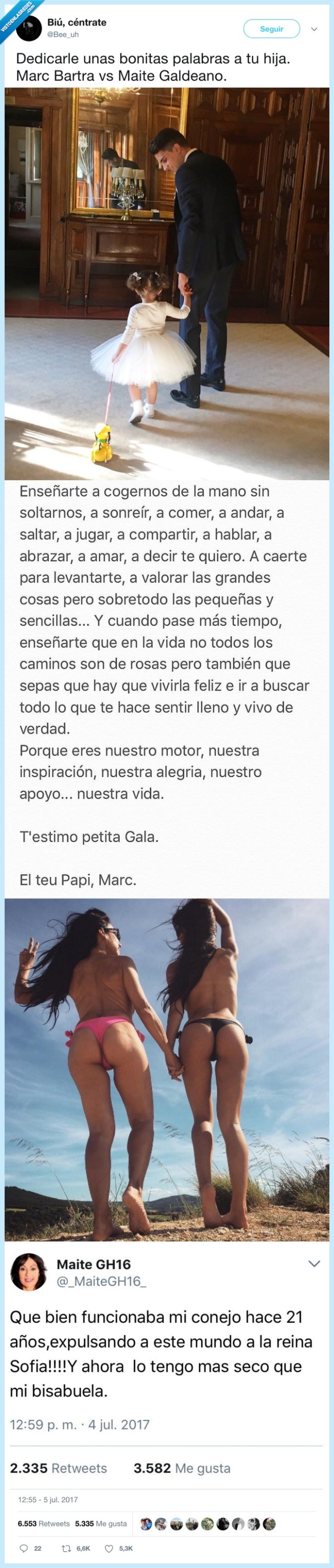 marc bartra,frases,hijas,maite galdeano