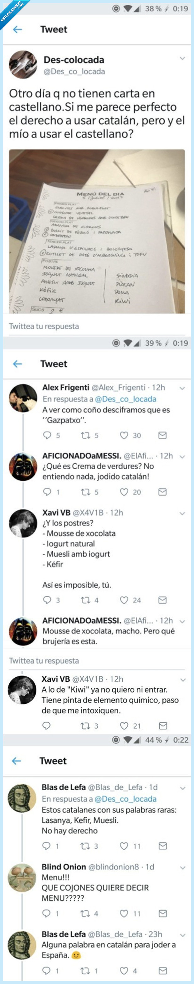 menú,catalán,ironía,idioma