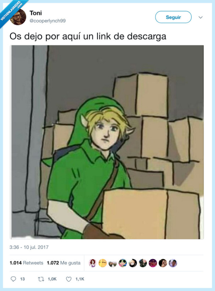 link,zelda,descarga,cajas
