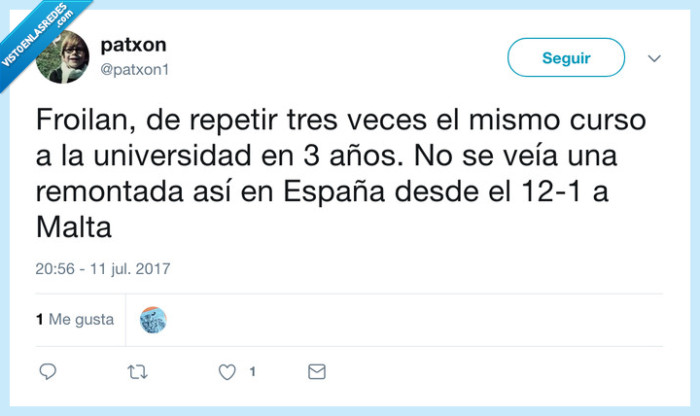 froilan,universidad,repetir,curso