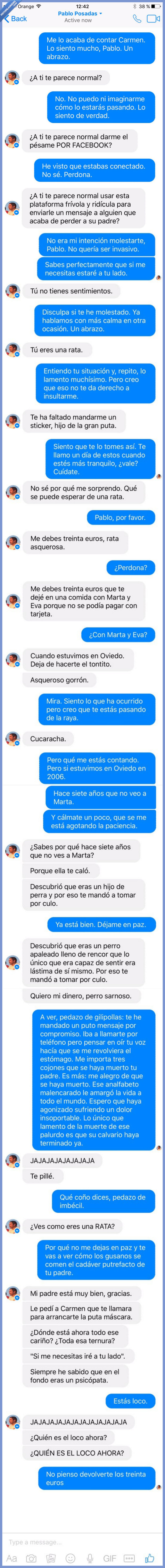 conversación,plot twist,pésame,quejas