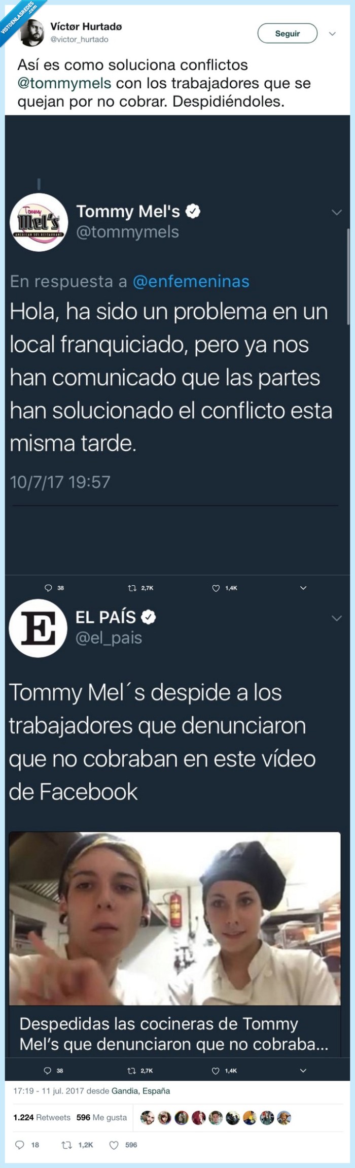 Tommy Mels,despidos,trabajo