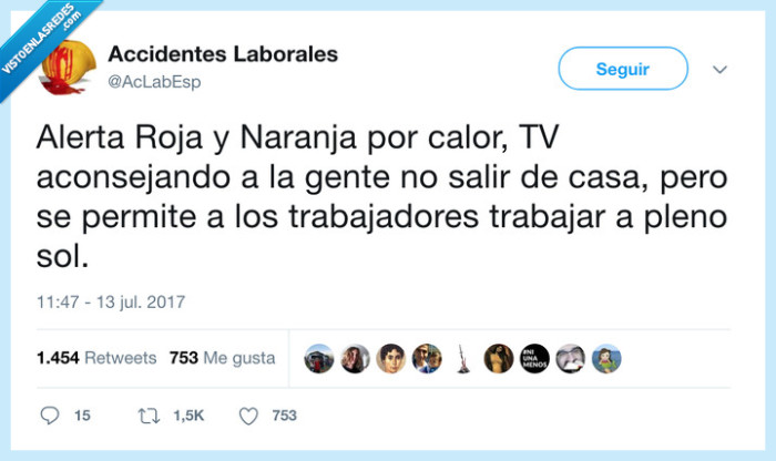 alerta roja,naranja,calor,trabajar