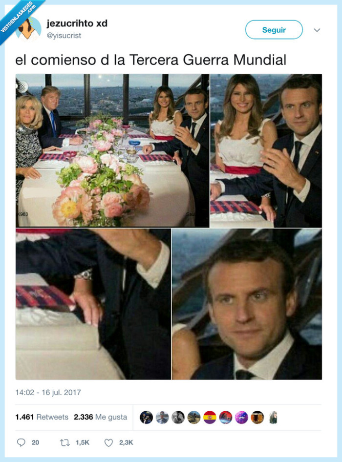 trump,macron,tocamiento