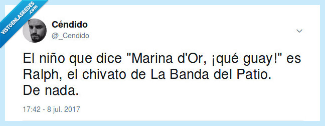 la banda del patio,ralph,marina d'or,que guay,anuncio,voz