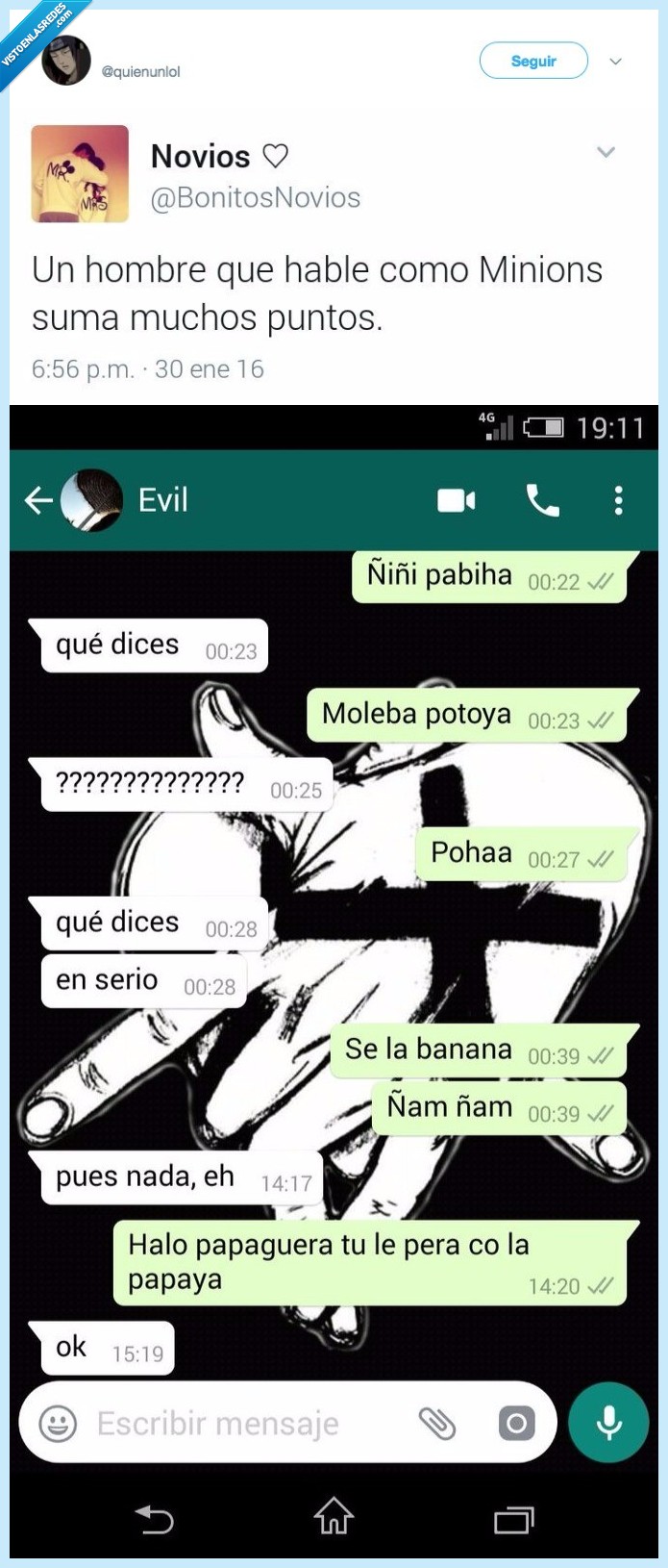 470412 - Hacer de Minion definitivamente NO funciona para ligar, por @quienunlol