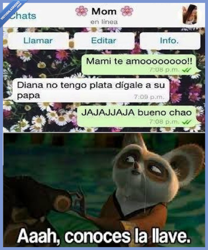 Llave,Convencer,Ya se lo esperaba,Pedir dinero,Pap&aacute;,Mam&aacute;