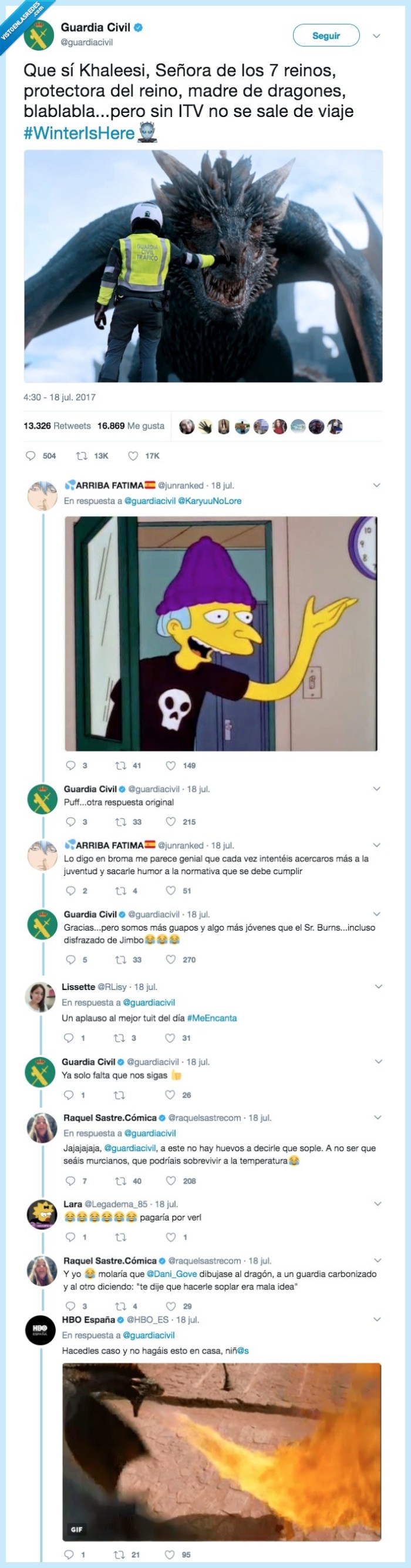 policía,juego de tronos,tuitazo