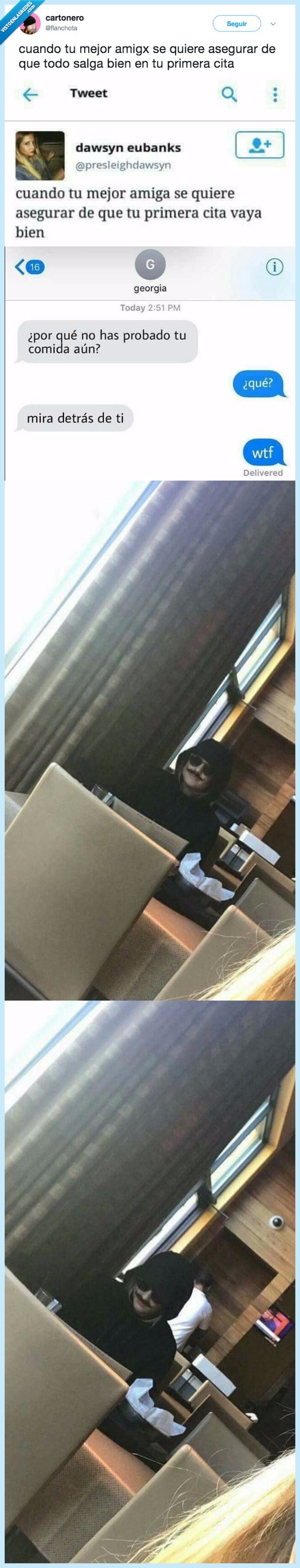 miedo,mejor amiga,cena,cita