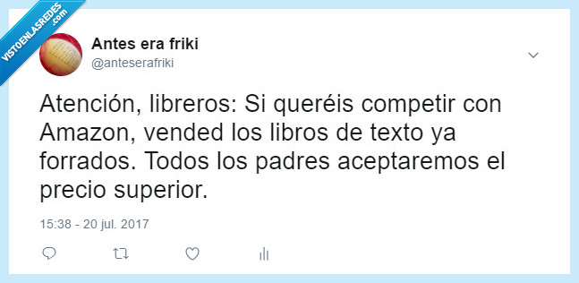 humor,amazon,twitter,libros,libros de texto,padres,colegio