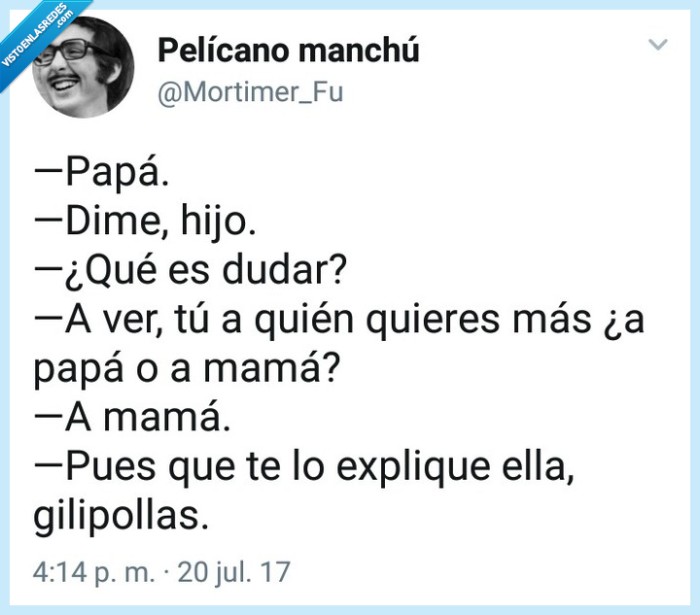 Niño,papá,duda