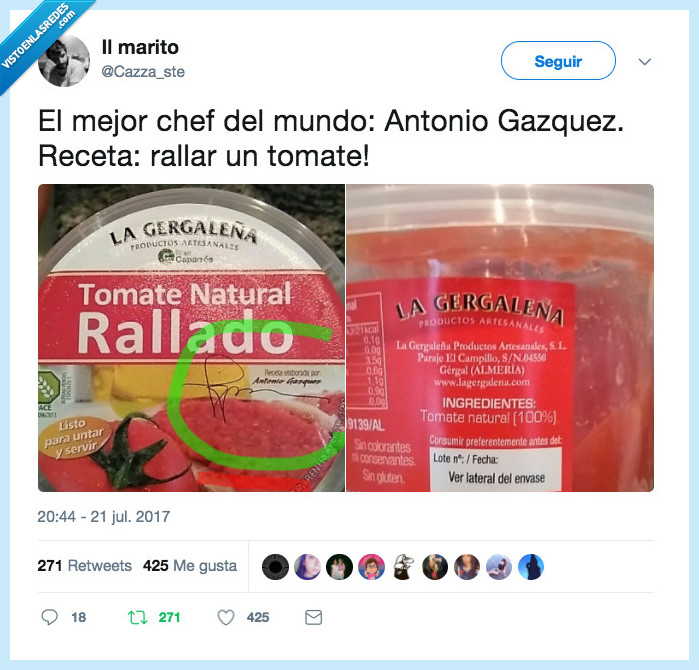 Tomate,cocinero,rallado