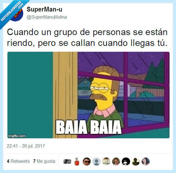 baia baia,flanders,grupo,personas,risas