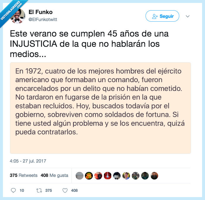 equipo a,injusticia,hablar