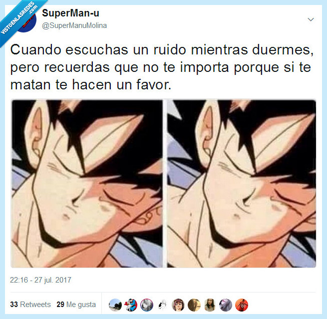 dragon ball,goku,ruido,dormir