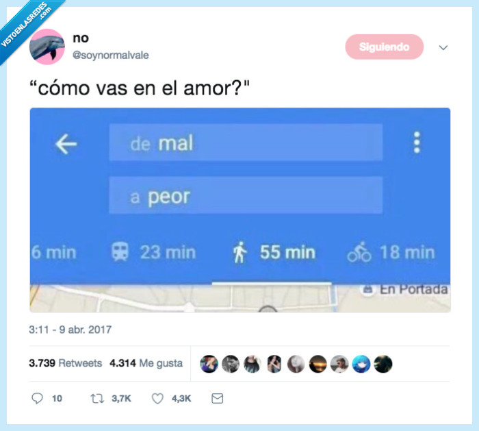 amor,PTREGUNTAR,MAL EN PEOR