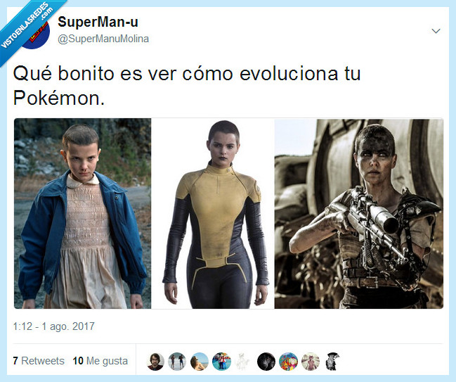 rapado,pokémon,stranger things,eleven,deadpool,negasonic,mad max,furiosa