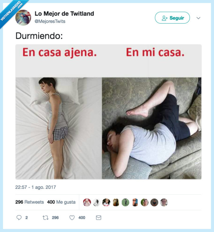 dormir posiciones,casa ajena