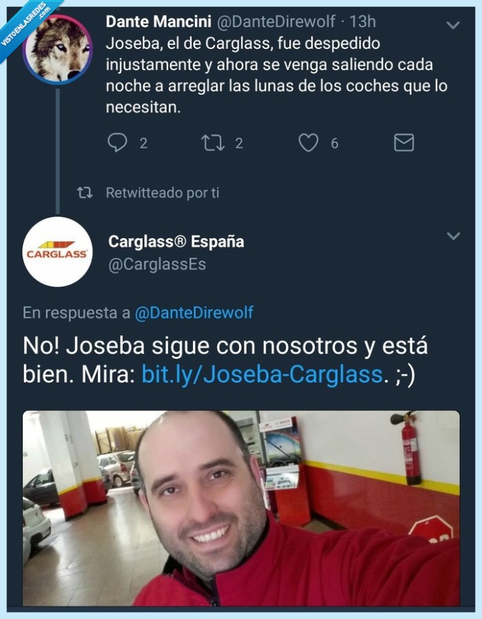 Joseba,Carglass,Twitter,CM