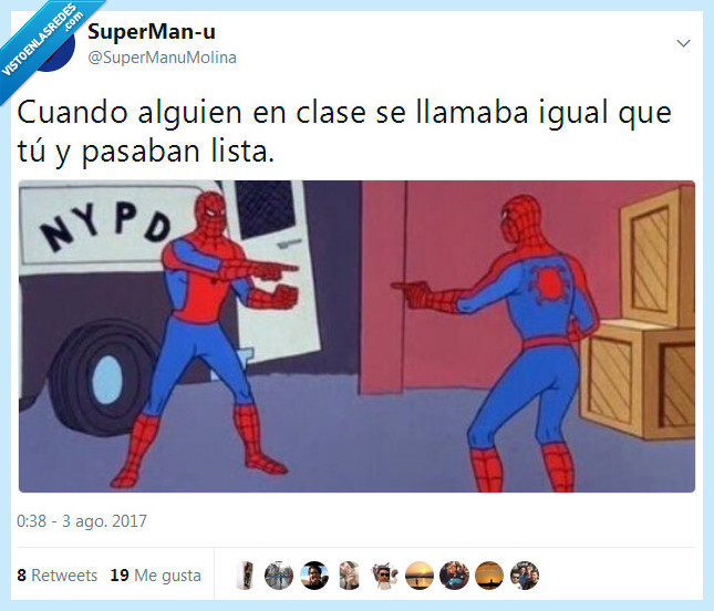 spiderman,lista,nombre,clase