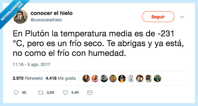 plutón,temperatura,frío