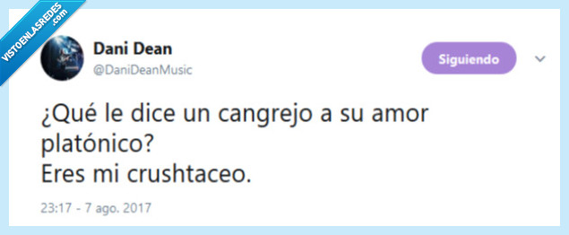 chiste malo,crush,crustáceo,crushtáceo,amor platónico,amor,platónico,cangrejo