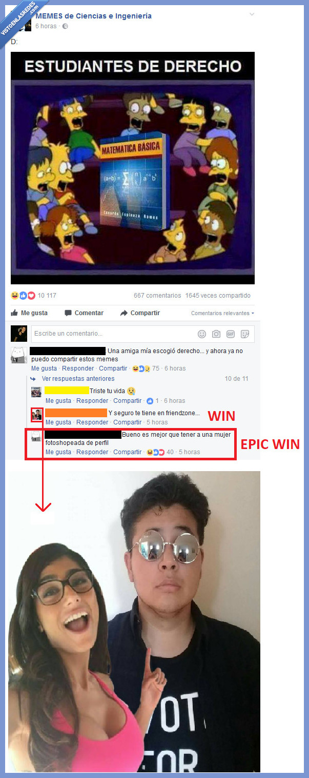 facebook,ciencias y tecnología,simpsons,matemáticas,win,epic win,mia khalifa,photoshop,zasca,listo,estudiantes,friendzone derecho,meme