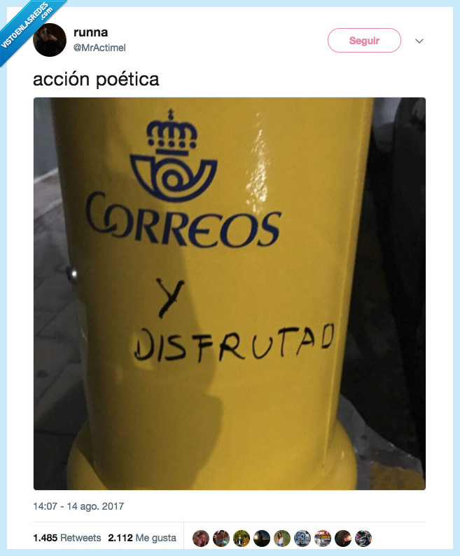 correos,buzón,a disfrutar
