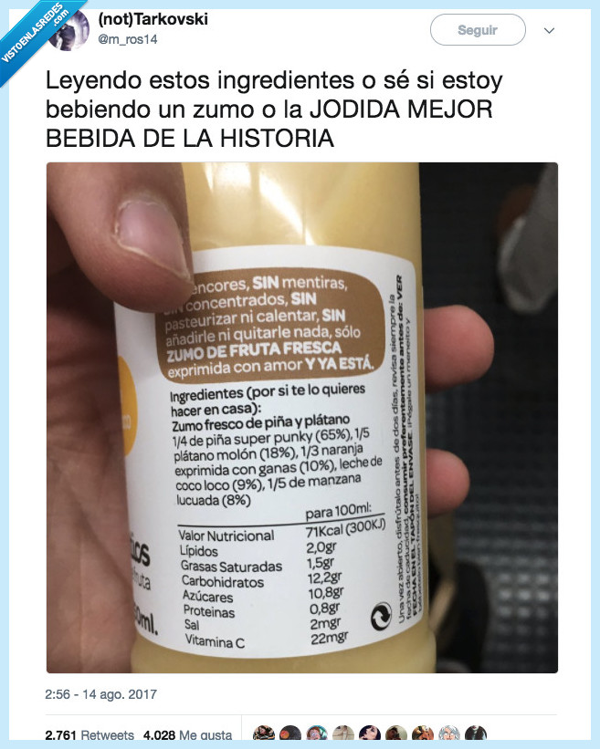 472161 - Si esto no es lo mejor que te vas a beber en tu vida que baje Dios y lo vea, por @m_ros14