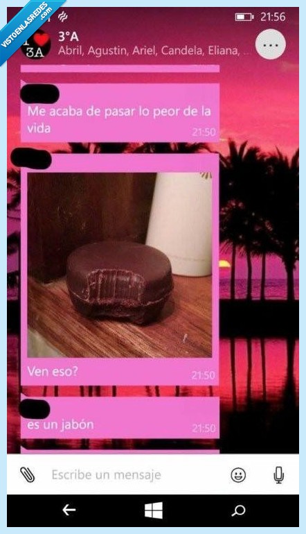 comida,jabón,cagada