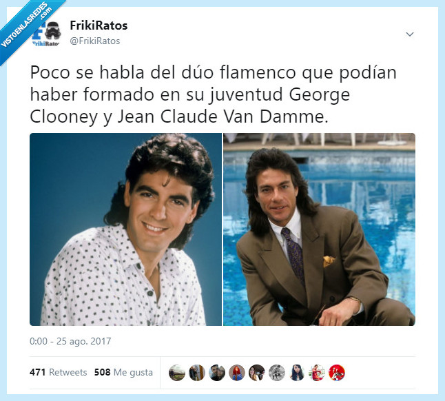 clooney,van damme,flamenco,juventud