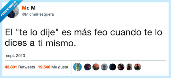 te lo dije,feo
